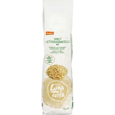 Vermicelli Spelt letters van Luna e Terra, 15 x 250 g